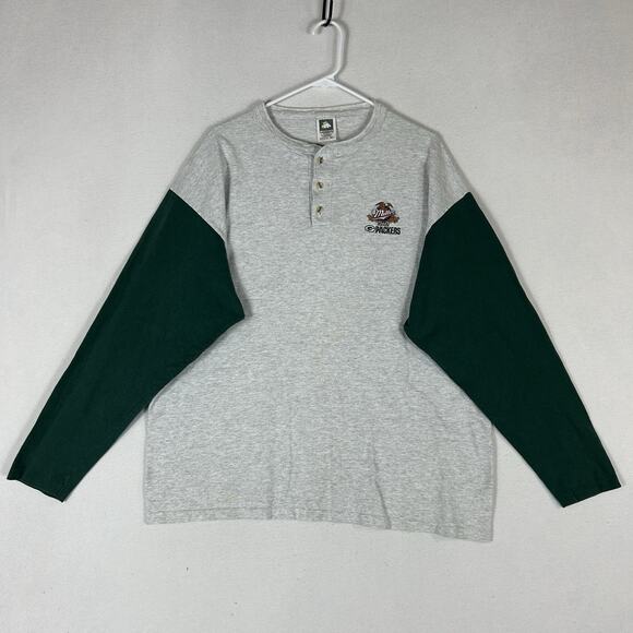 Vintage Y2K Green Bay Packers Football Miller Beer Long Sleeve Shirt Mens XL VTG - Picture 1 of 9